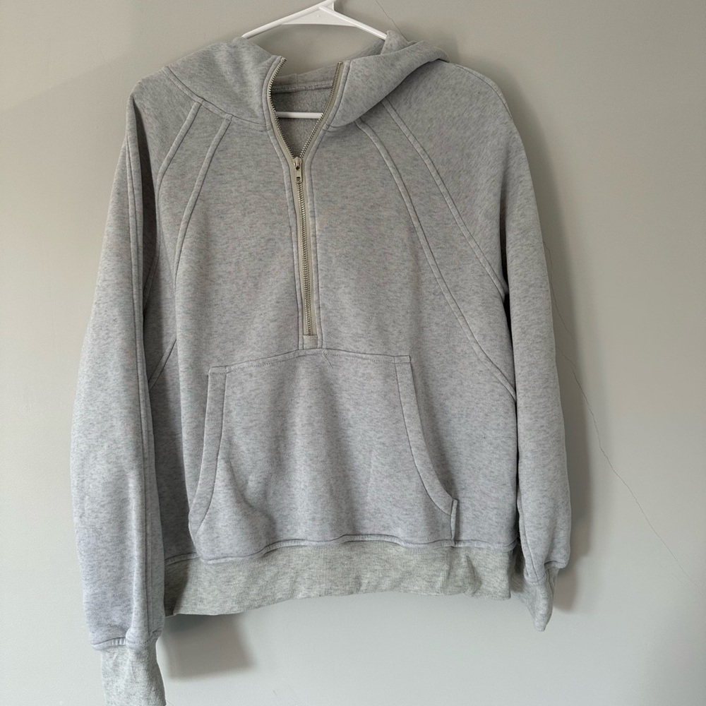 Men's Gray Half-Zip Sweater